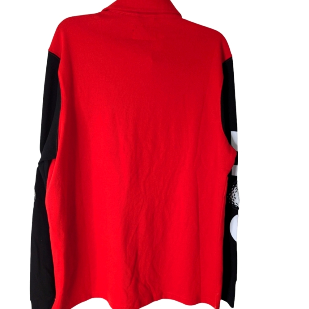 BAD MULLIGAN Golfskull Mens Rugby Shirt Red and Black.... Size M - Picture 4 of 6
